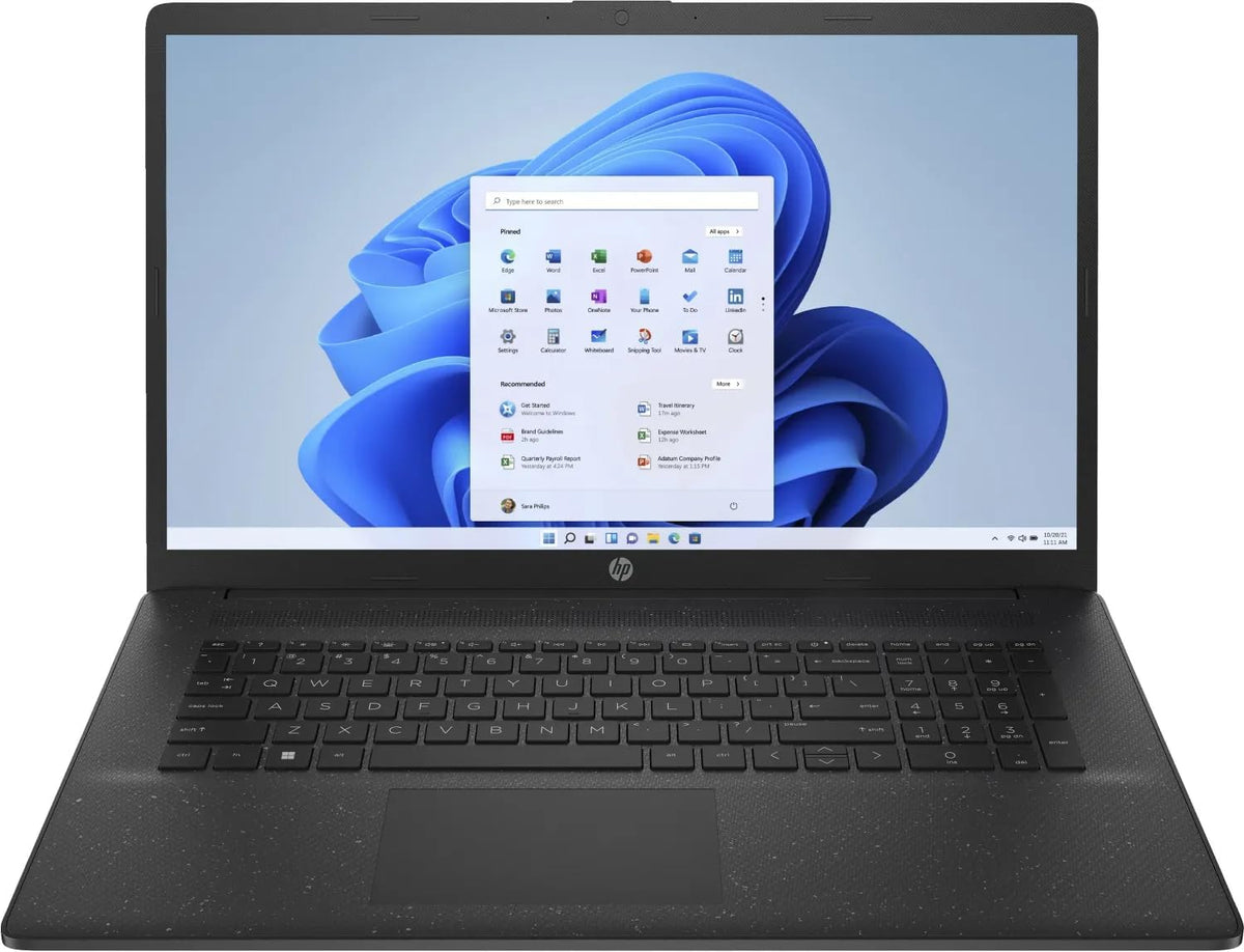 HP Ryzen5 Notebook, 8 GB, 17,3 Zoll, 610 M, mit WLAN, mit USB, Schwarz