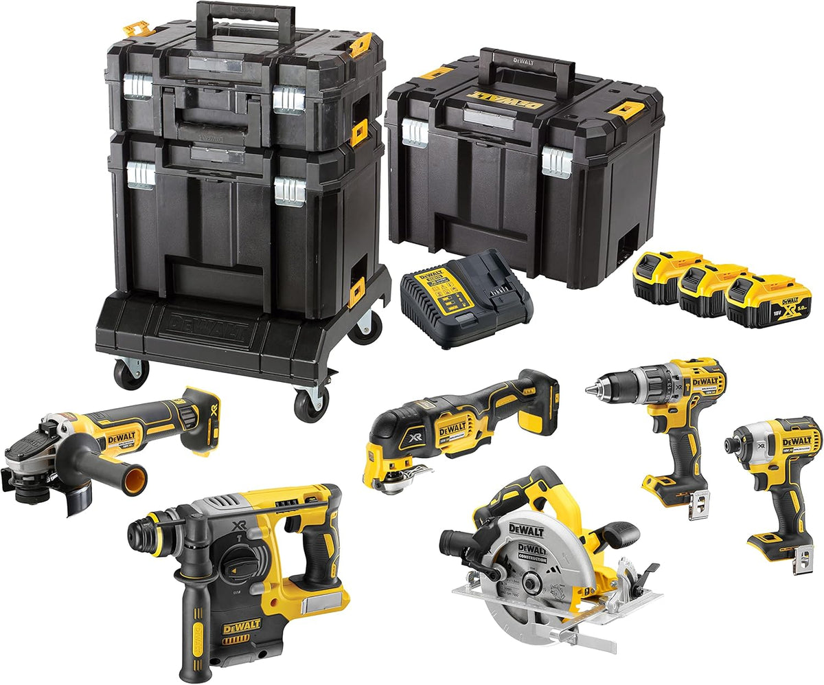 DEWALT DCK685P3T-QW Bohrmaschinensets, mit Magnetverschluss, mit LED, bürstenlos, Schwarz/Gelb