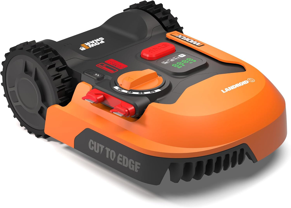 Mähroboter WR169E, 30–60 mm, 300 m², 16 cm, mit WLAN, mit App-Steuerung, Orange/Schwarz, WORX