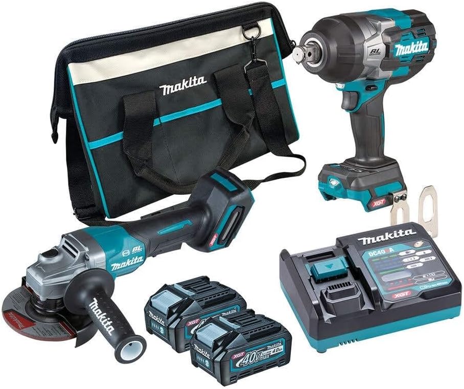 Makita DK0139G202 Bohrmaschinen, 40 V, 4 Ah, Schwarz/Blau/Grau
