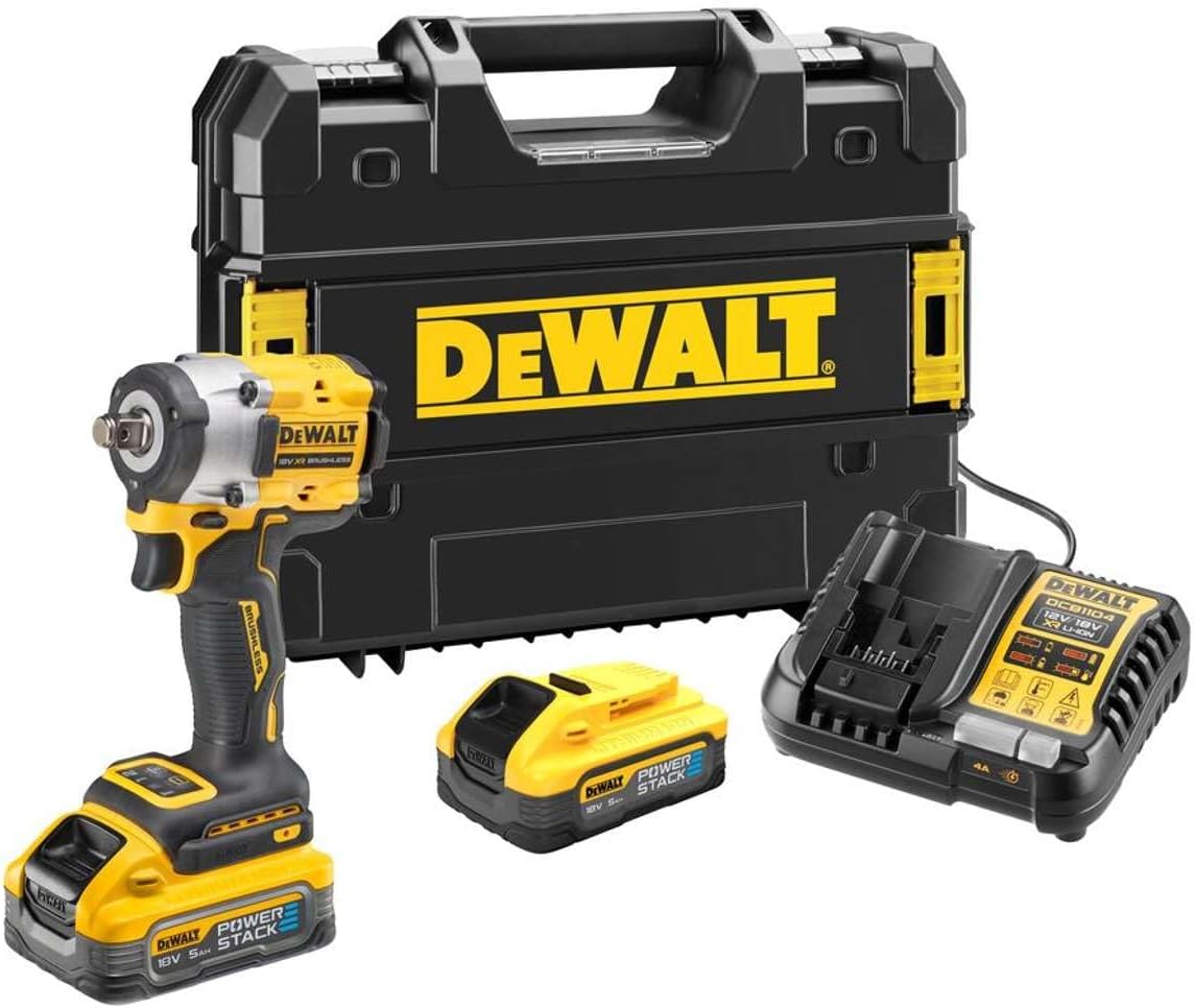 DEWALT DCF921H2T-QW Akku-Bohrschrauber, 18 V, 2 Zoll, Gelb/Schwarz