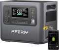 Stromerzeuger LiFePO4, 2400 W, 230 V, 2048 Wh, mit LED, für Camping, Grau, AFERIY