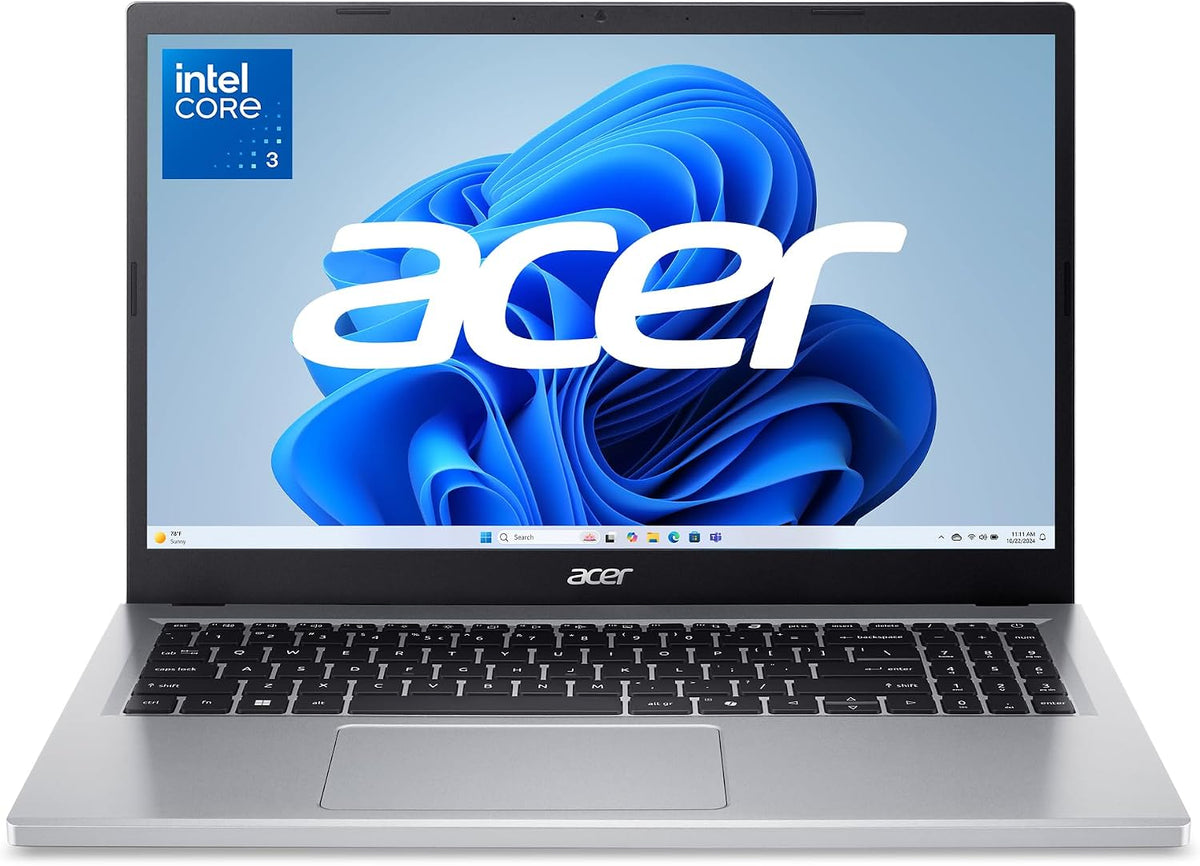 Acer N355 Notebook, 8 GB, mit WLAN, mit USB, mit KI-Erkennung, Silber