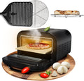 Pizzaofen, 450 °C, verstellbar, Schwarz/Silber, delicret