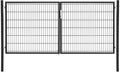 JWS Doppelflügeltore, 3 × 1.4 m, für den Garten, Anthrazit