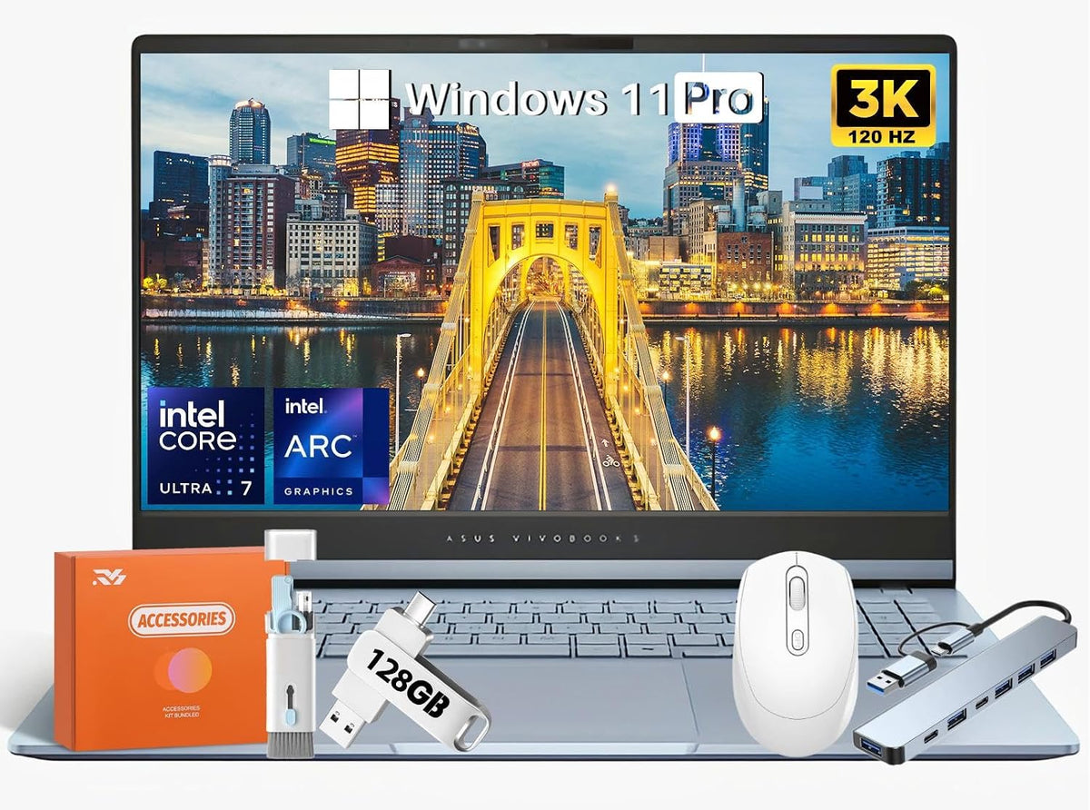 ASUS DDR5 Notebook, 16 GB, 1 TB, 120 Hz, mit WLAN, mit USB, Silber