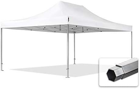 TOOLPORT Gartenpavillon, 4 × 6 m, 50 mm, wasserdicht, Weiß