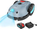 YARDCARE V100 Mähroboter, 4,0 Ah, ohne Begrenzungskabel, höhenverstellbar, mit KI-Erkennung, Blau/Schwarz