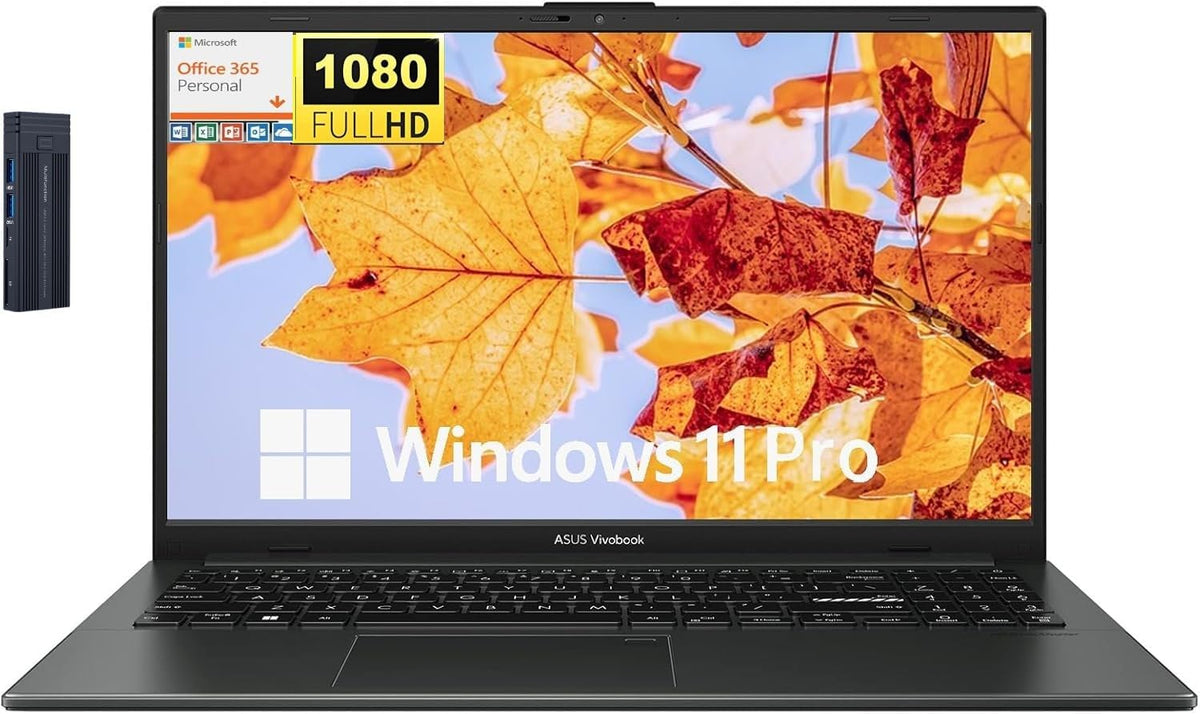 ASUS i3-N305 Notebook, 8 GB, 3,59 lbs, mit WLAN, mit USB, Schwarz