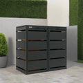Mülltonnenbox, 120 L, Dunkelgrau, MY-MÜLLTONNE