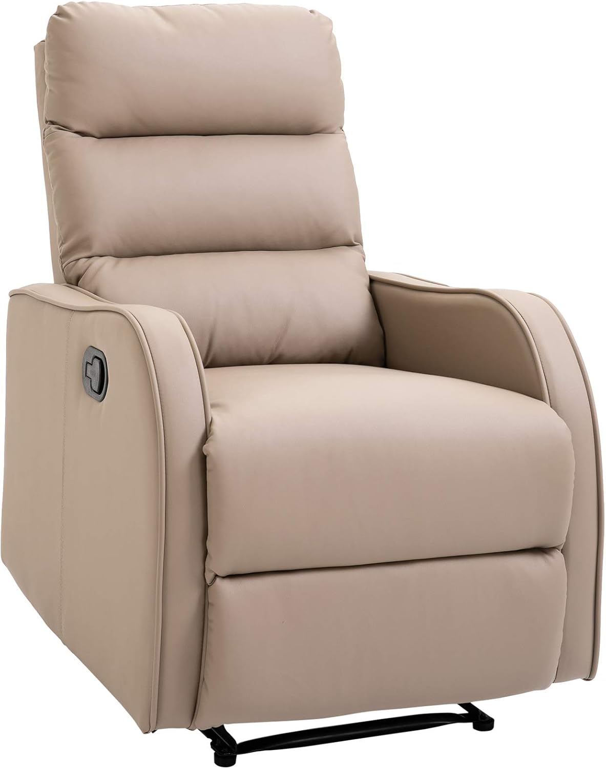 Sessel, 65 W, aus Metall und Kunstleder, Hellbraun, HOMCOM