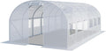TOOLPORT Foliengewächshaus Gewächshaus, 3 × 6 m, 180 g/m², Weiß