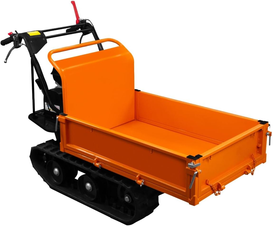 Schubkarren, 300 kg, klappbar, aus Stahl, Orange/Schwarz, T-Mech