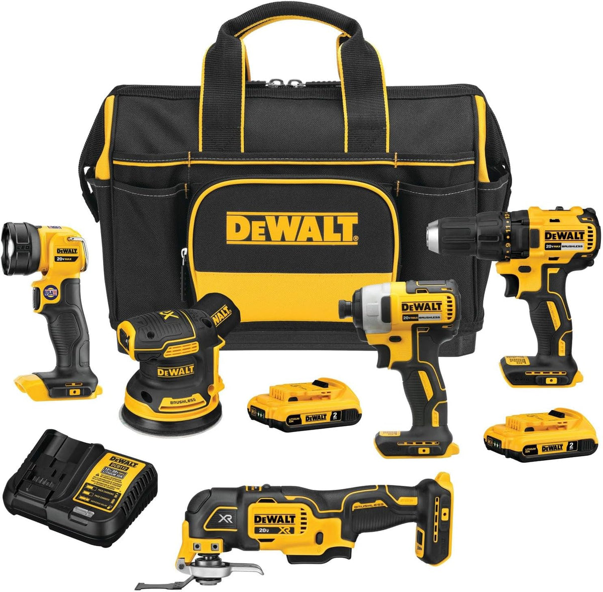 DEWALT DCKSS521D2 Multifunktionswerkzeuge, 20 V, Schwarz/Gelb