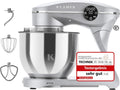 KLAMER Küchenmaschine, 6 L, 1800 W, aus Edelstahl und Stahl, mit Timer, für die Küche, Silber