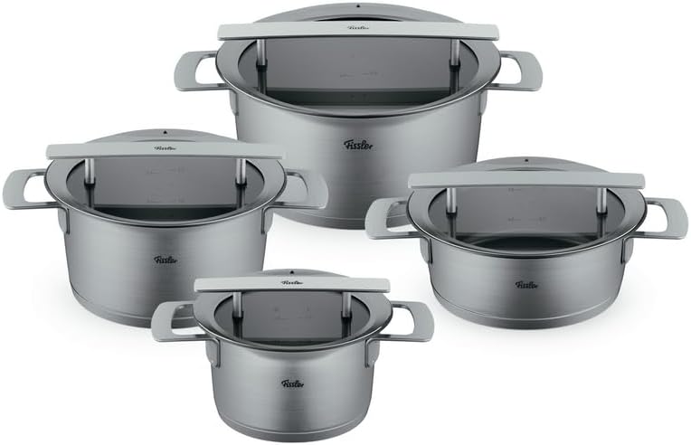 Fissler Phi Collection/Edelstahl Topfsets, aus Edelstahl und Stahl, Silber