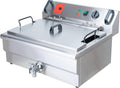 Tiegelfritteusen, 30 L, 3000 W, aus Edelstahl und Stahl, für die Küche, Silber, Valgus