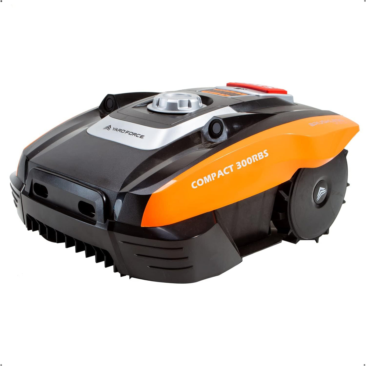 Yard Force Compact 300RBS Mähroboter, 300 m², bürstenlos, mit App-Steuerung, Schwarz/Orange/Silber