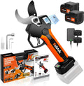 Kebtek KT940 Baumscheren & Gartenscheren, 21 V, 2 AH, 40 MM, mit Magnetverschluss, bürstenlos, für den Garten, Schwarz/Orange