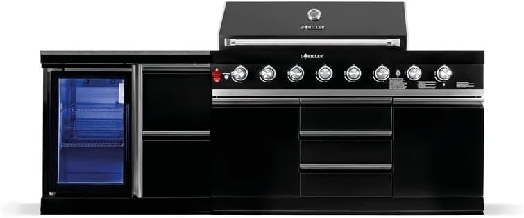 Kühlschrank S4, aus Edelstahl und Stahl, für die Küche, Schwarz, GORILLER