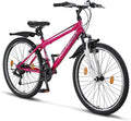 Chillaxx Escape Premium Mountainbikes, 26 Zoll, Pink/Weiß/Schwarz
