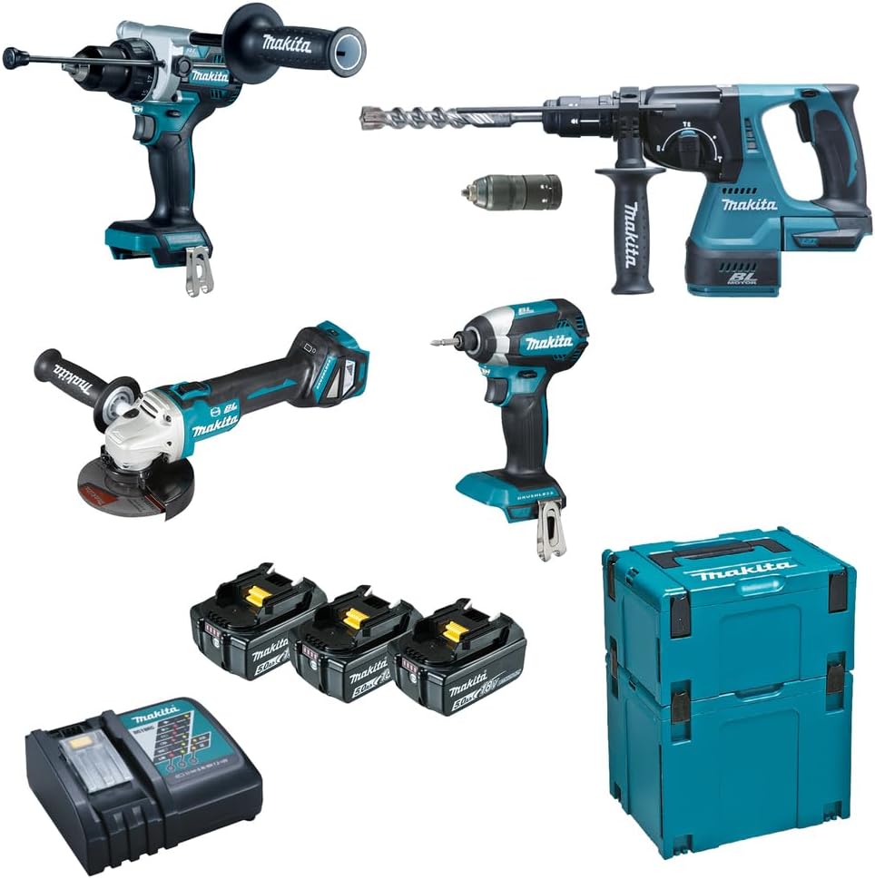 Makita DTD153 Akku-Bohrschrauber, 18 V, 5 Ah, mit LED, bürstenlos, Schwarz/Blau