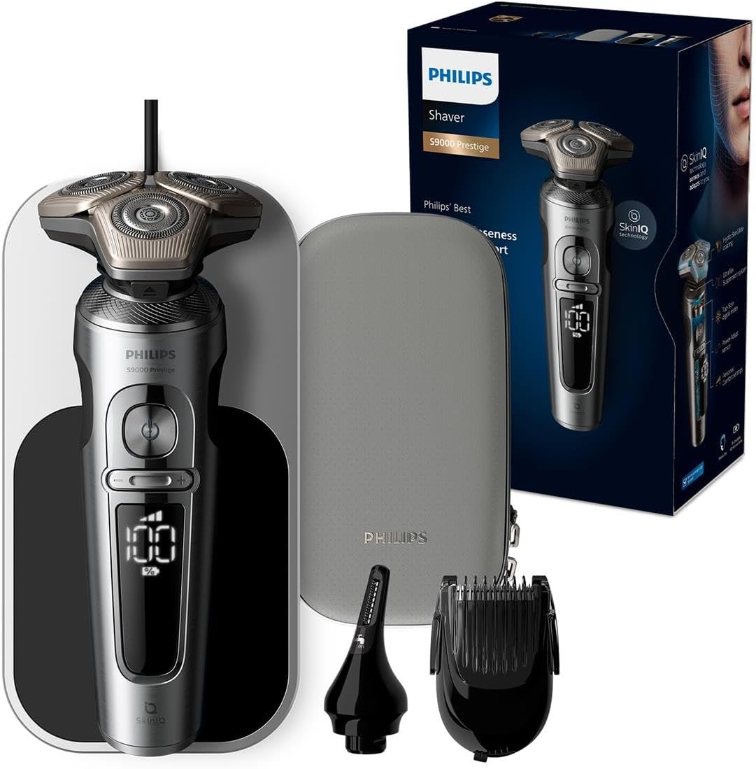 Philips S9000 Rotationsrasierer, Silber/Schwarz