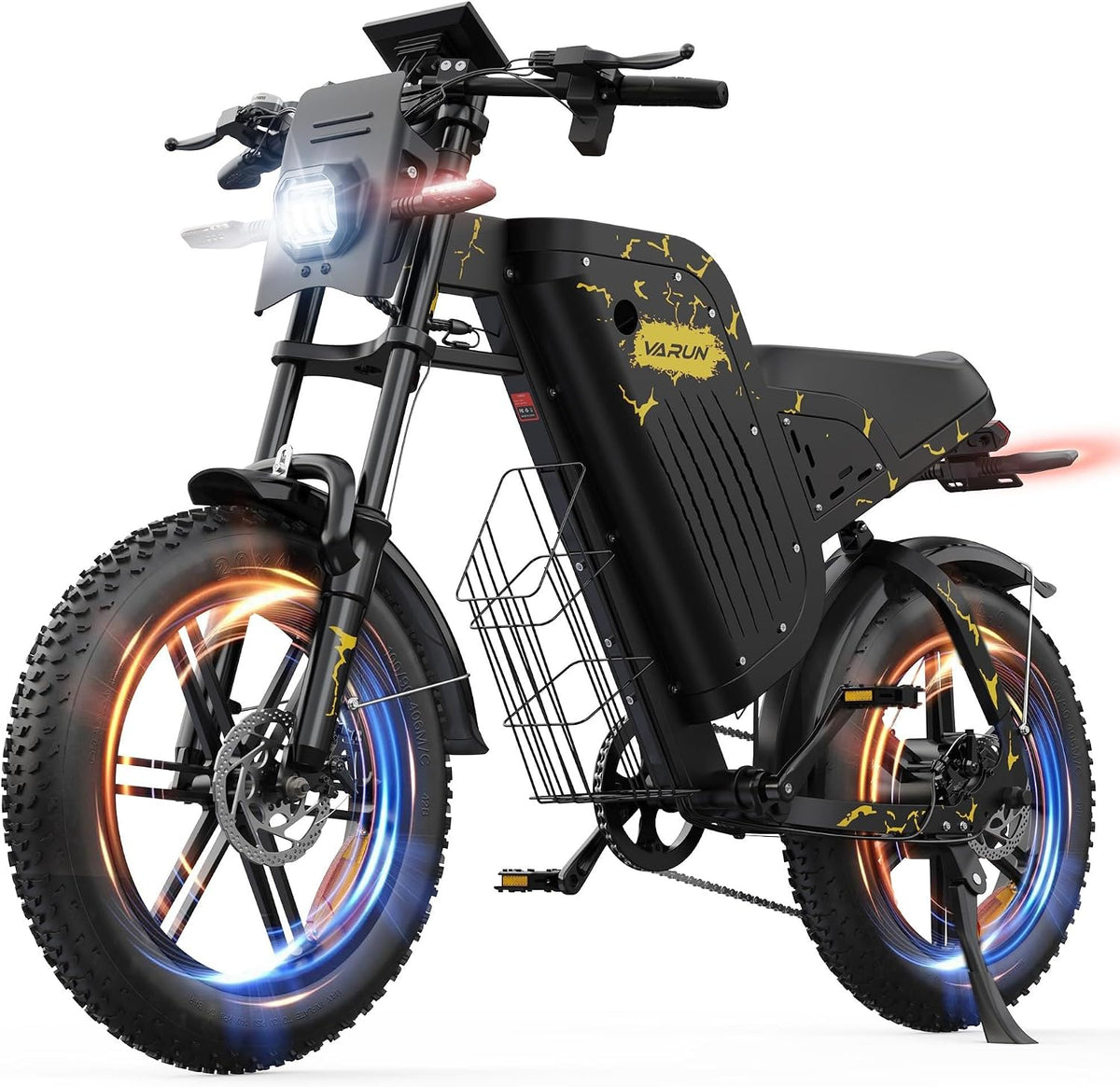 VARUN E E-Bike, 250 W, 48 V, 31.5 Ah, Schwarz/Gelb