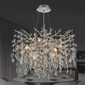 PIOUTNF D61cm Kronleuchter, für das Wohnzimmer und die Küche, Silber