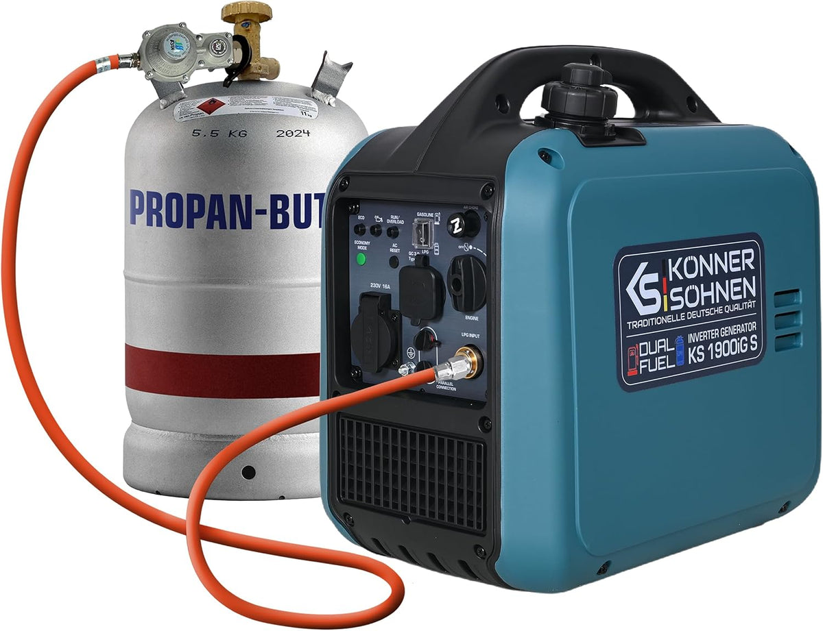 Stromerzeuger Euro-5, 2000 W, 17 kg, mit USB, Blau/Schwarz, K&S Könner&Söhnen