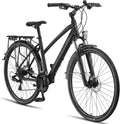 Licorne Bike Premium Touring Trekking E-Bike, 28 Zoll, aus Aluminium, Schwarz