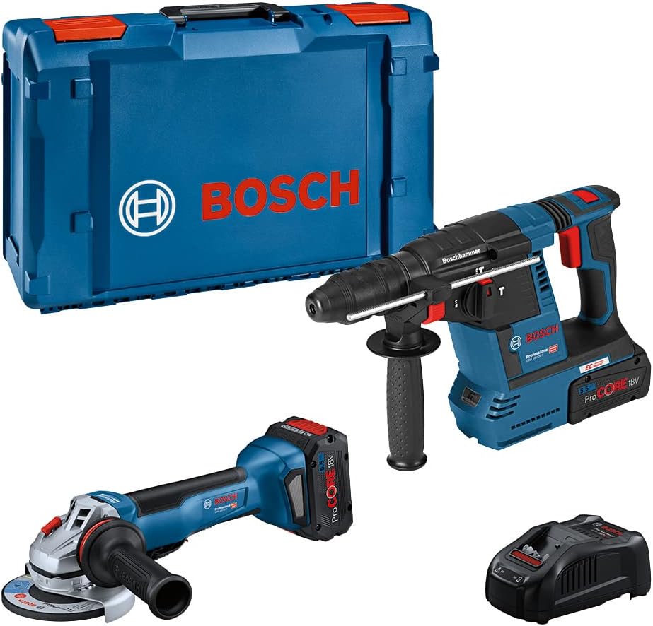 Bosch ProCORE18V Elektrowerkzeuge, 5.5 Ah, bürstenlos, Blau/Schwarz/Rot