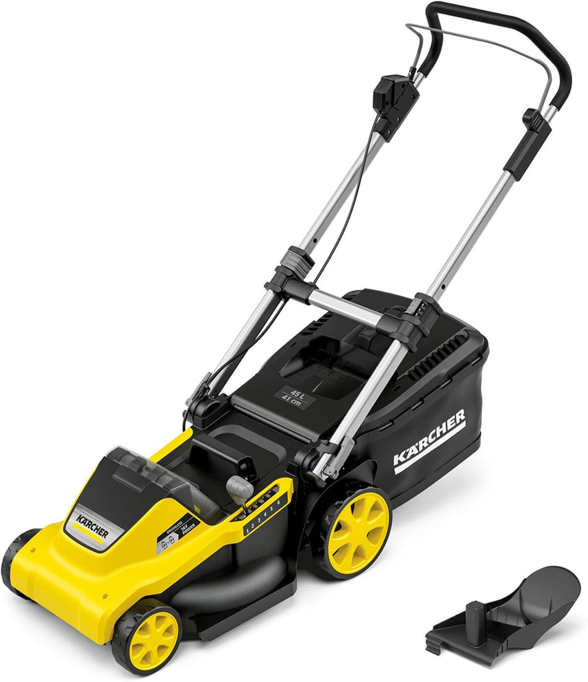 Karcher m2 Rasenmäher, 45 l, 36 V, 18 V, ohne Akku, bürstenlos, Gelb/Schwarz