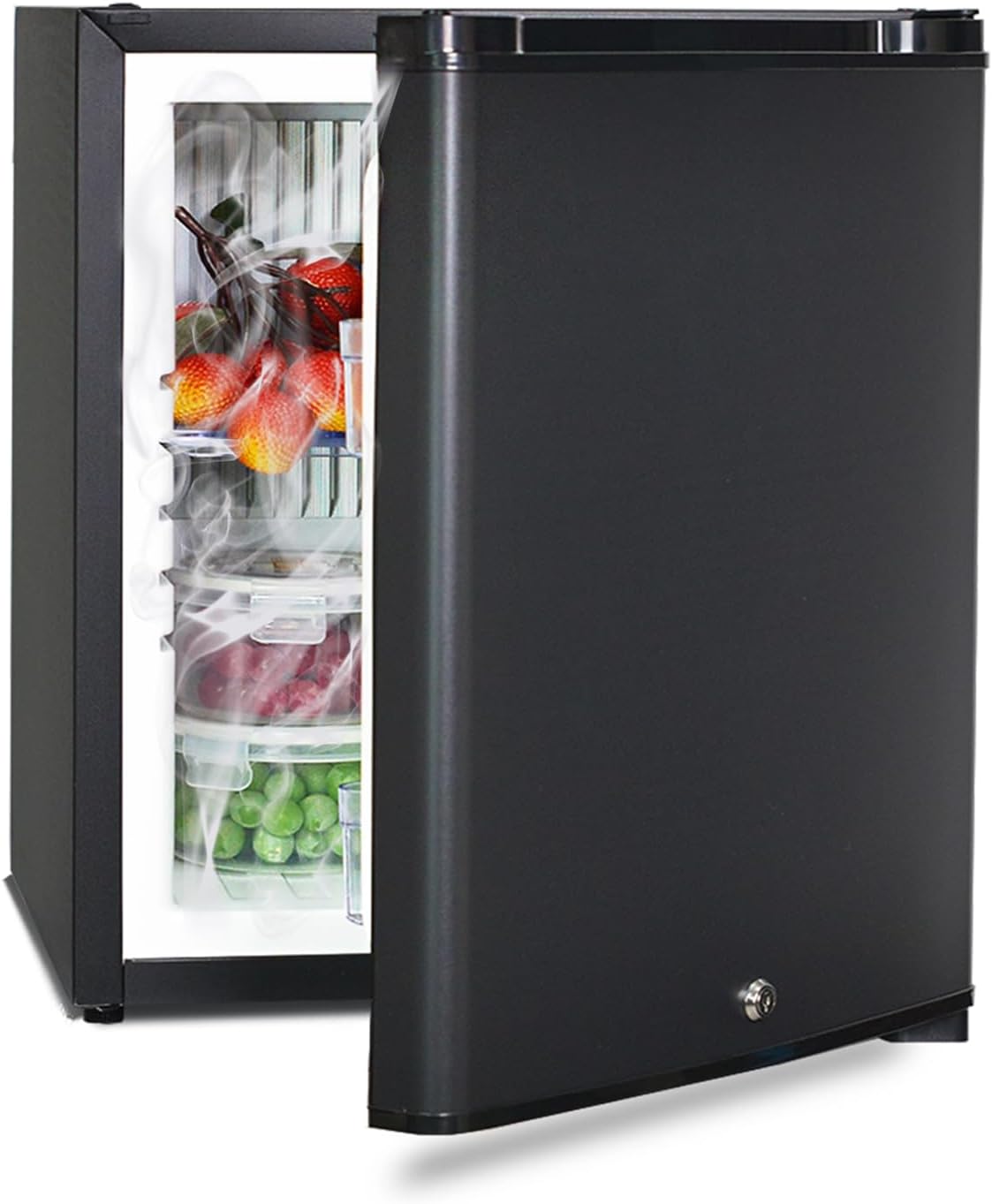 Mini-Kühlschrank Camping, 30 L, 12 v, 230 v, für das Schlafzimmer und das Büro, Schwarz, Smad
