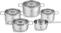 Topfsets Pure Collection/Edelstahl, aus Edelstahl und Stahl, Silber, Fissler
