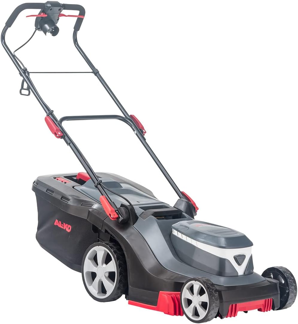 AL-KO Elektro Rasenmäher, 45 L, 1600 W, 500 m², verstellbar, Schwarz/Grau/Rot
