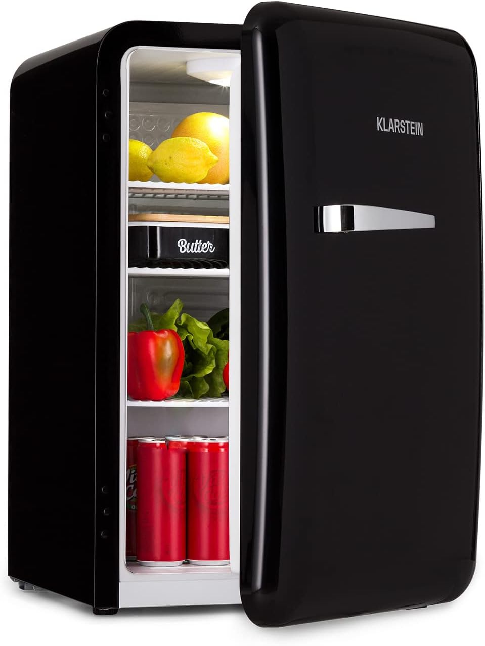 Mini-Kühlschrank, 0–10°C, 68 L, für Camping, Schwarz, Klarstein