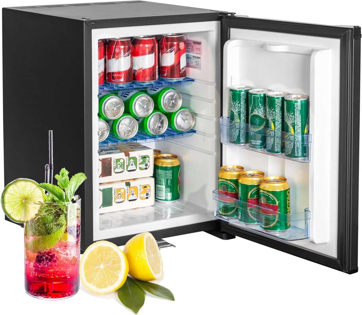 Kühlschrank Camping, 40 L, 12 v, 230 v, verstellbar, für Camping, Schwarz, Smad
