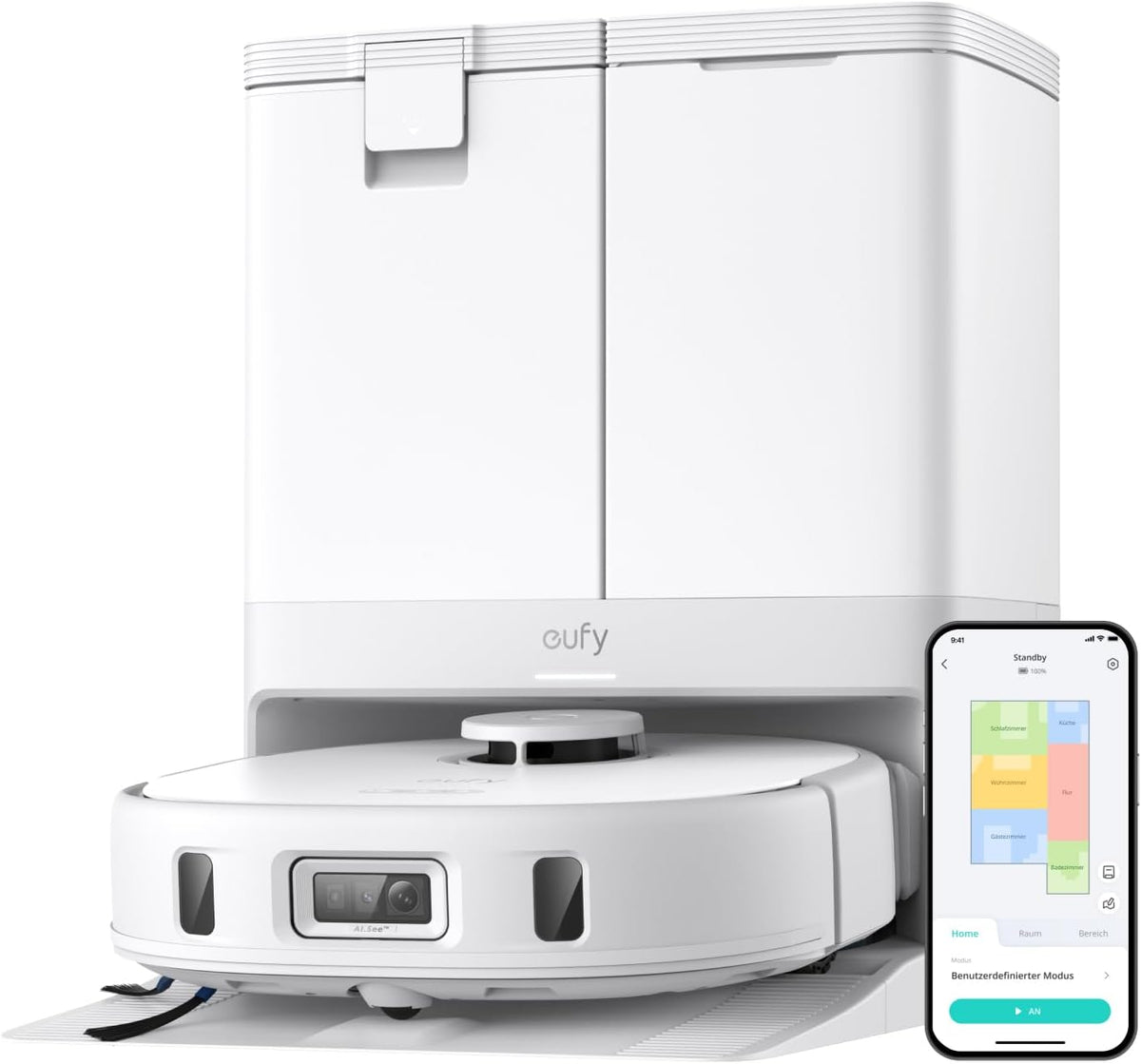 Saugroboter X10 PRO, Weiß, eufy
