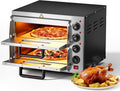 Wiltec Pizzaofen, 3000 W, Silber/Schwarz