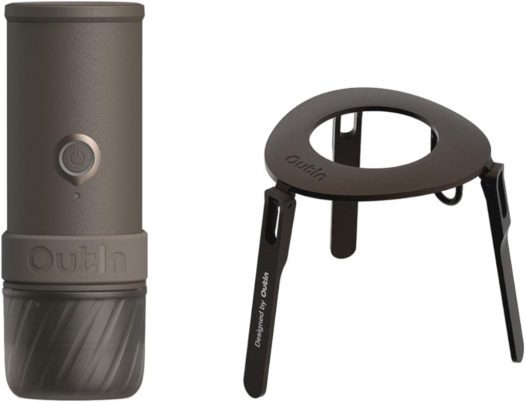 Kaffeemaschine, Braun/Schwarz, klappbar, wasserdicht, mit USB, OutIn