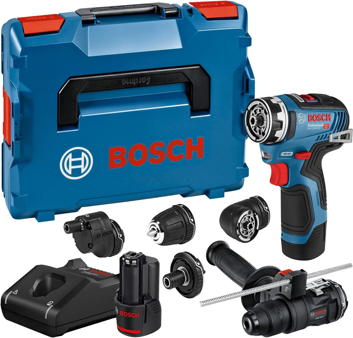 Bosch Professional 12V System Akku-Bohrschrauber, 3.0 Ah, Blau/Schwarz/Rot