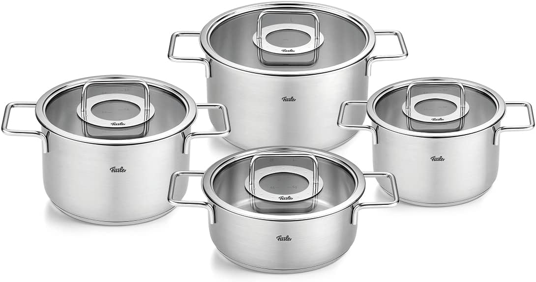 Topfsets Pure Collection/Edelstahl, aus Edelstahl und Stahl, Silber, Fissler