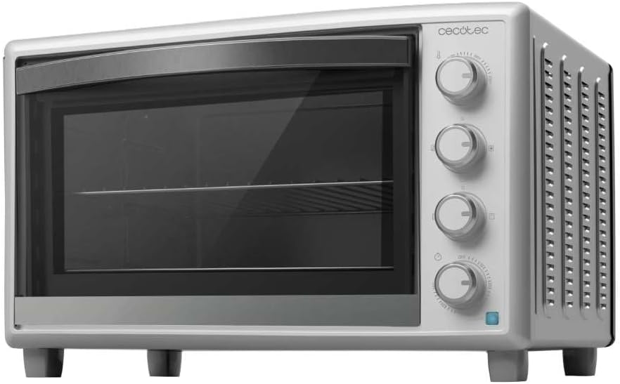 Cecotec Mini-Öfen, 2200 W, 230 °C, aus Glas, Silber/Schwarz