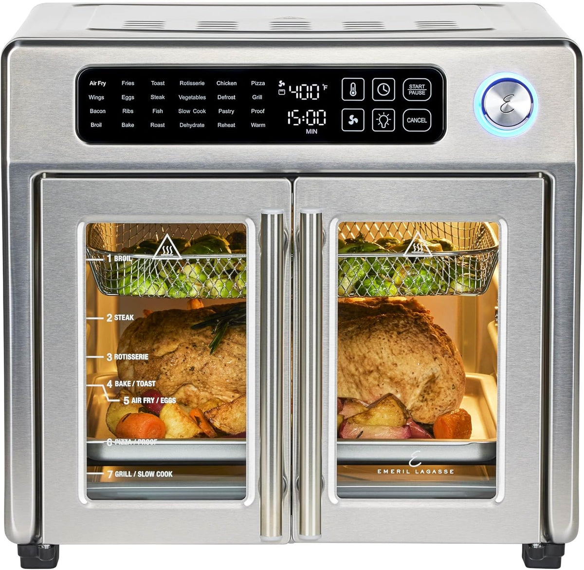 Emeril Lagasse Door Air Backofen, mit Timer, Silber