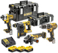DEWALT DCK422P3 Winkelschleifer, 18 V, 5 Ah, bürstenlos, Gelb/Schwarz