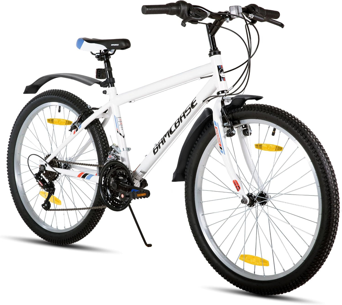 HH HILAND Mountainbikes, 26 Zoll, aus Stahl, Weiß/Schwarz