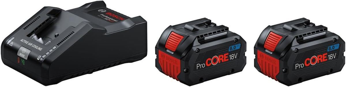 Bosch Professional 18V System Starter Werkzeugakkus, 8.0 Ah, Schwarz/Rot
