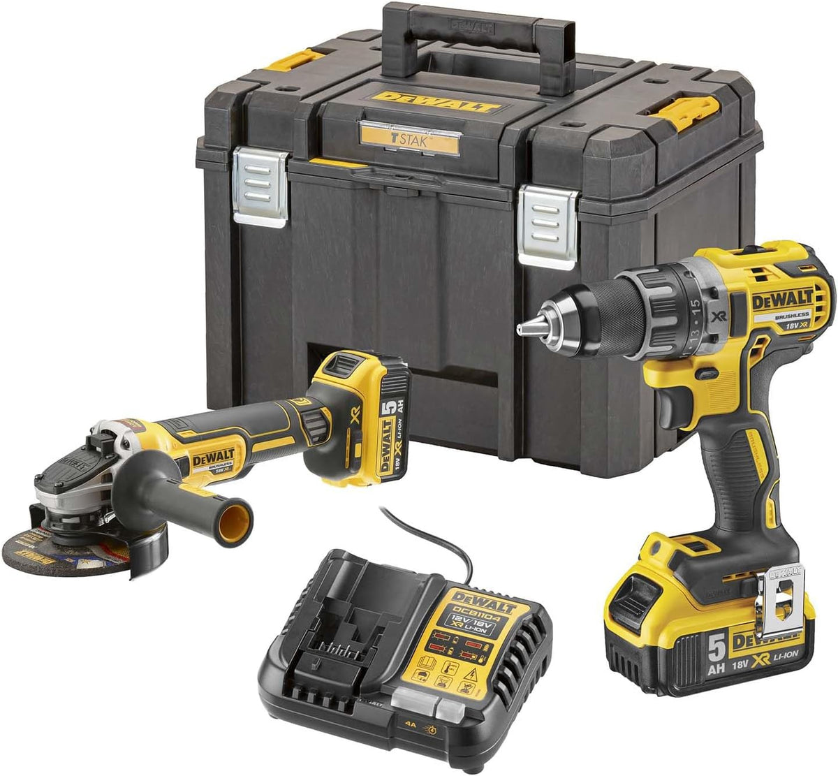 DEWALT DCK2020P2T-QW Bohrmaschinensets, Schwarz/Gelb