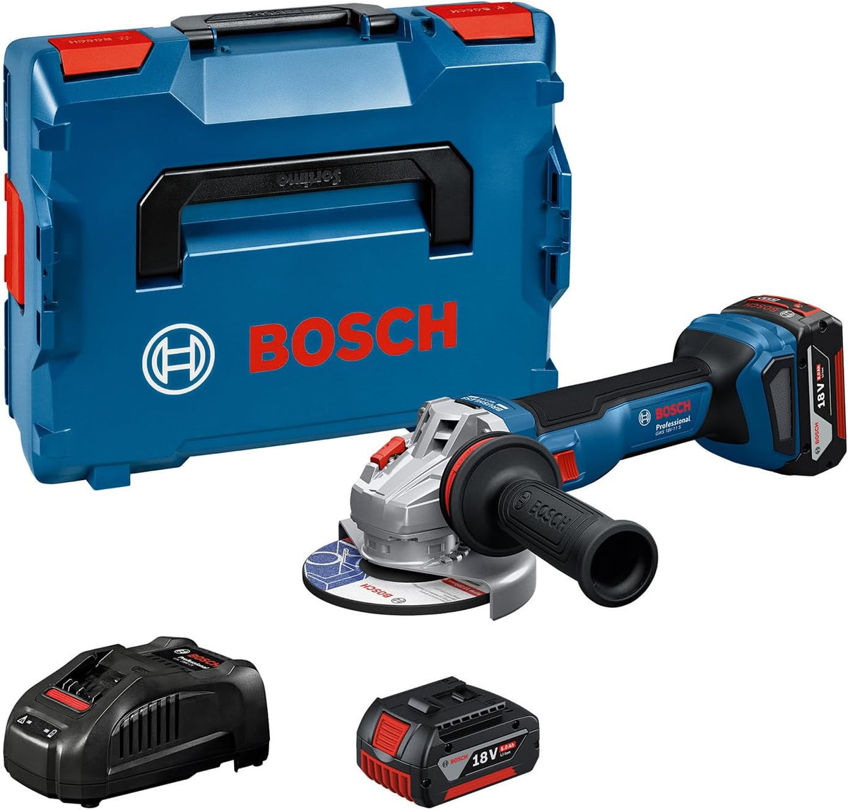 Bosch Schleifer, 18 V, Blau/Rot/Schwarz/Silber